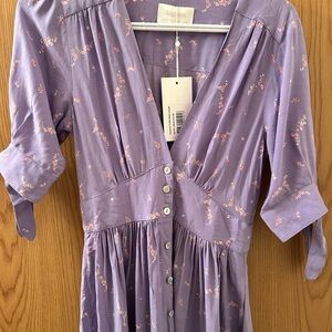 Auguste Floral Button-Front Midi Dress 6 Unworn Tag On